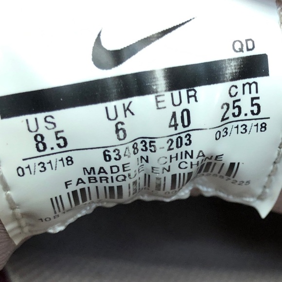 Nike Air Huarache Run (Smokey Mauve/White) Women's Size 8.5 Shoes - 634835-203. - Picture 10 of 10